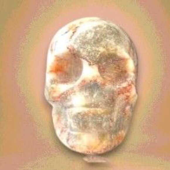 Hand-Carved Marble Skull 62g Meditation Dream Remembrance Potential NWOT - Picture 2 of 10